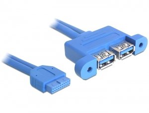 Delock 82941 USB Cable 3.0 Internal 2X a H/H 0.45M — image 1