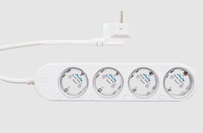 Shelly Power Strip Power Strip 4 GEN4 White Cable 1,5 Metres With Medición Energía SHELLY_PS4_GEN4_W