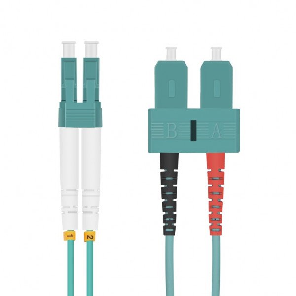 Helos Lwl Network Cable Lc/Sc Duplex 50/125?M OM3 Aqua 1,5M