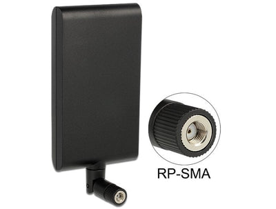 Delock 88904 Antenna WLAN 802.11 AC/a/H/B/G/N Male Rp-sma 7,5 - 10 dBi Directional With Unión Inclinación Blac — image 1