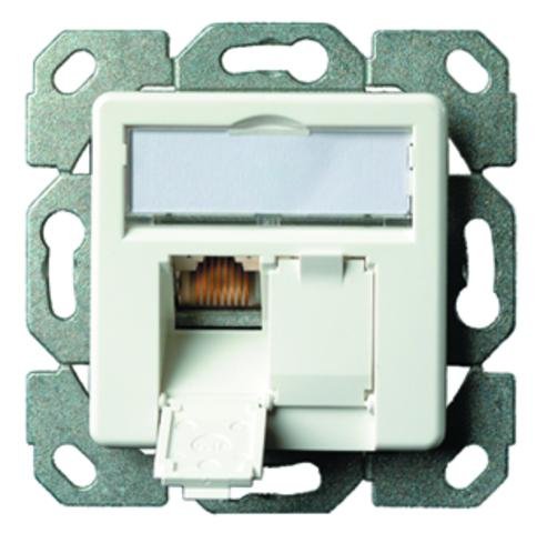 Telegärtner J00020A0523 Socket Power 2 X RJ-45 White