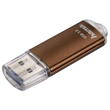 Hama Laeta Memory USB Flash Drive USB 3.0 With Cover - 128GB Capacity - 90MB/S Transferencia - Body Metallic -
