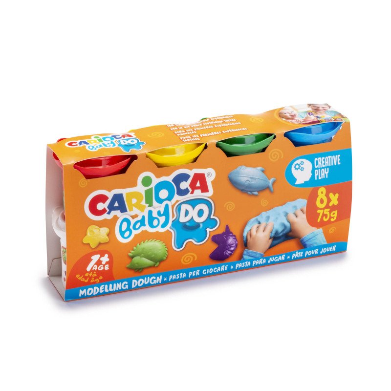 Carioca 43180 Compuesto Ceramic And Modelaje Pasta Modelar 600G Multicolour 8 Pieces