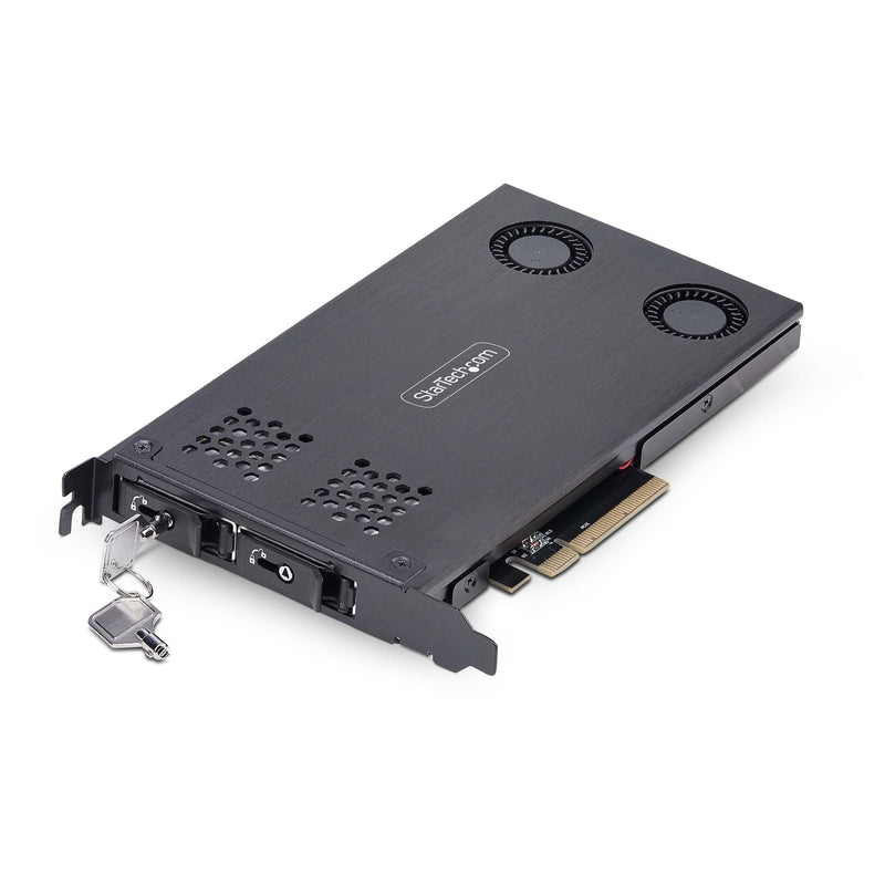 StarTech.com 2M2-REMOVABLE-PCIE Panel Bahía Hard Drive Board Bus Común Or Backplane Black