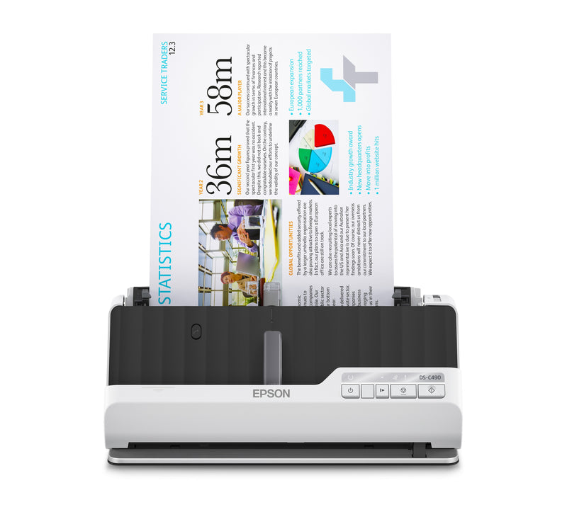 Epson DS-C490 Adf + Scanner Alimentado Hojas 600 X 600 DPI A4 Black White