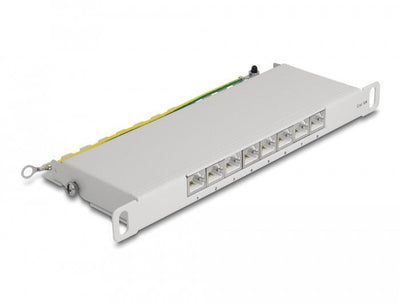 Delock Panel Conexiones 10 8 Ports CAT.6A 0,5U Grey — image 1