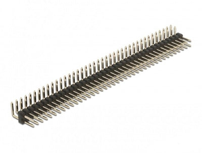 Delock Head 40 Pines, Paso 2,54MM, 2 Filas, Ángulo, 5 Pieces — image 1