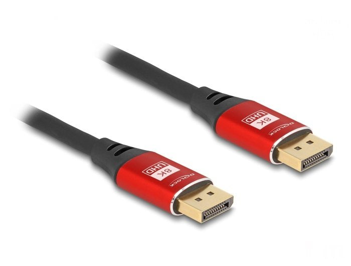 Delock Cable DisplayPort 8K 60 HZ 5M Red Metall