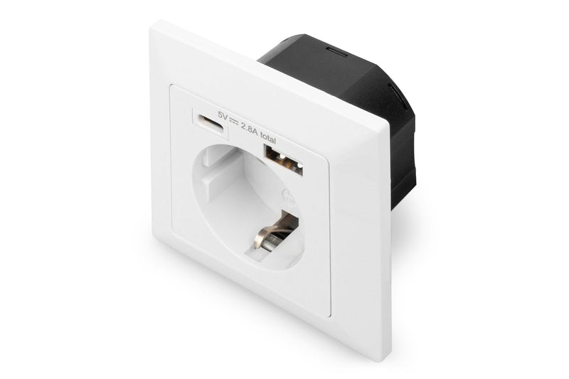 Digitus DA-70615 Socket Plug With 2 Ports USB
