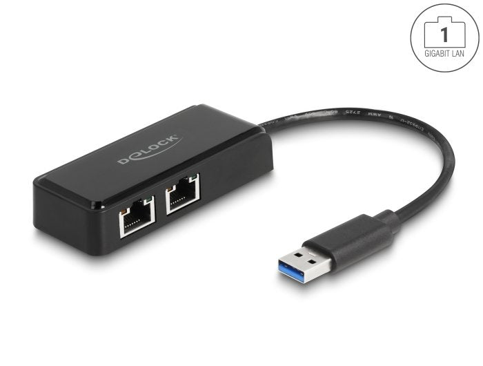 Delock USB Type a Network Adapter Gigabit LAN 2 X RJ45