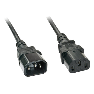Lindy 30332 Cable Power Black 3M C13 Acoplador C14 Acoplador — image 1
