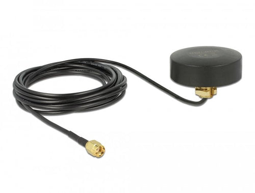 Delock WLAN 802.11 B G N Antenna Rp-sma Connector Male 2DBI Starr Omnidirektional With Cable Connection RG-174 — image 1