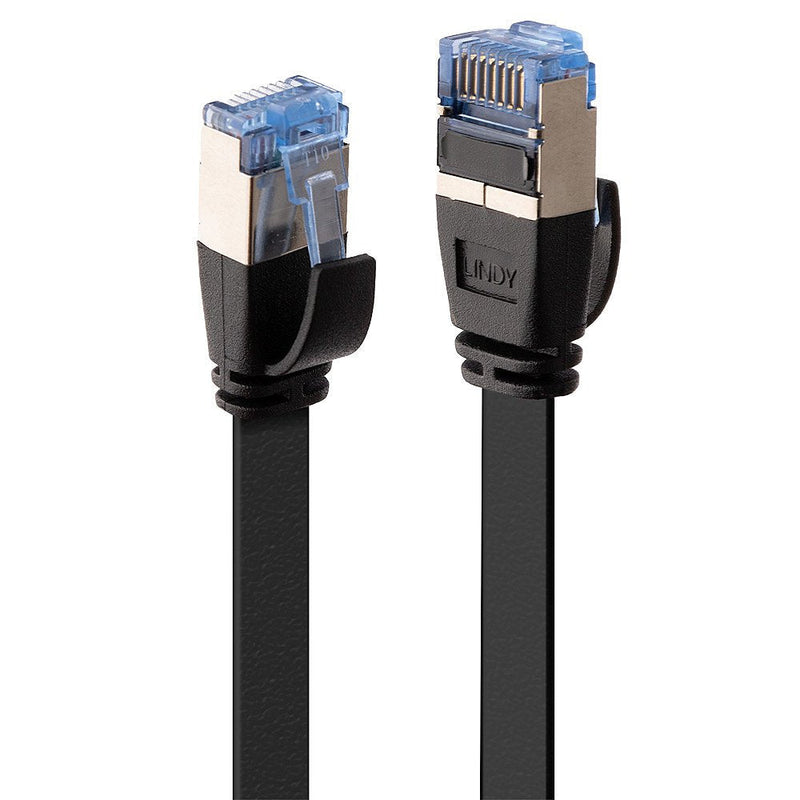Lindy Network Cable CAT.6A U/FTP Flachband Black 0.30M