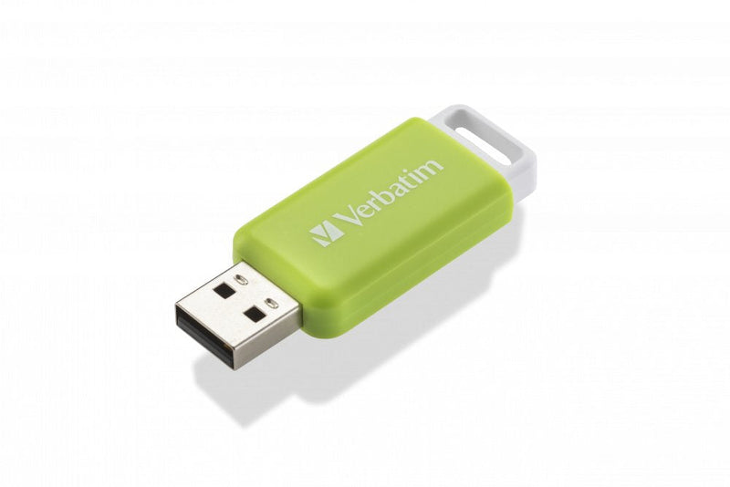 Verbatim USB Flash Drive V Databar 32GB Hi-speed Retractable USB 2.0 Green