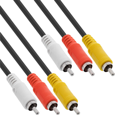 Inline Cable Cinch, Audio/Video 3X Rca M/M 10M — image 1