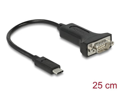 Delock Adapter USB Type-c™ a 1 X Serie RS-232 D-sub 9 Pin Connector Male With Tuercas 25CM — image 1
