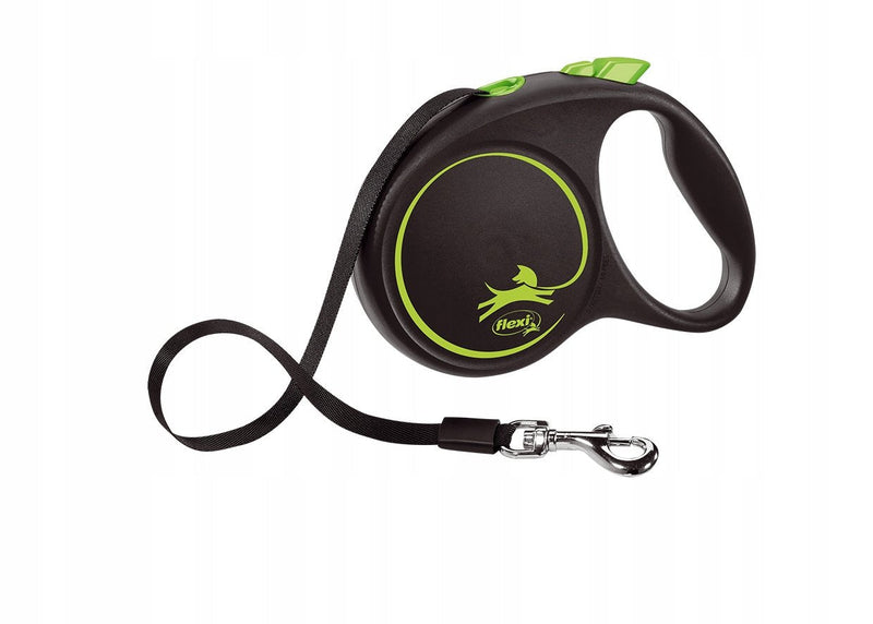 Flexi Strap Retractable Black Design M 5M, Black