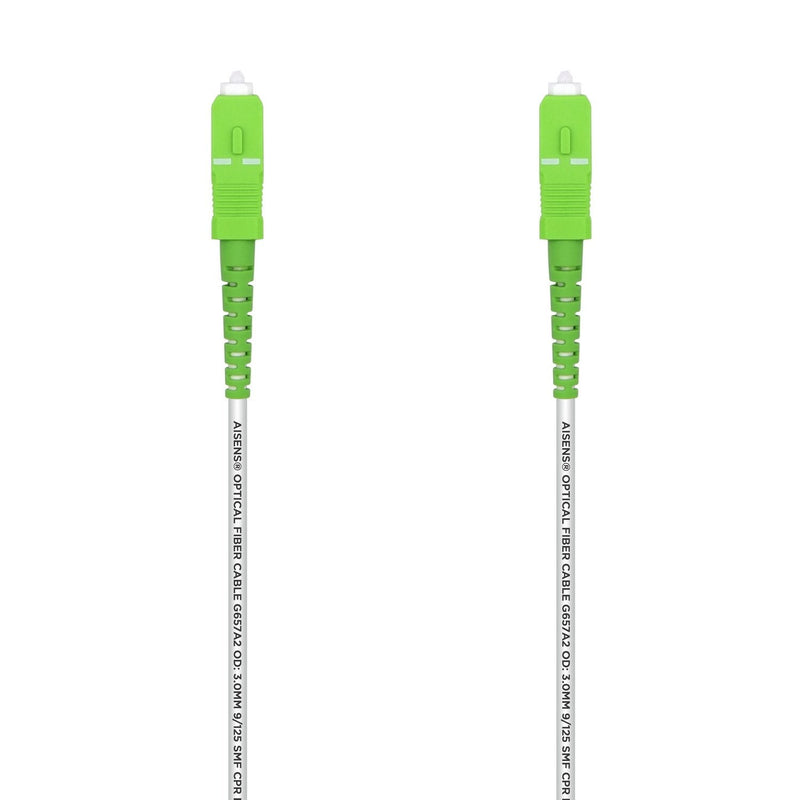 Aisens Cable Fibre Optic G657A2 3.0 9/125 Smf Simplex Cpr Dca Lszh - Sc/Apc-sc/Apc - 3M - White