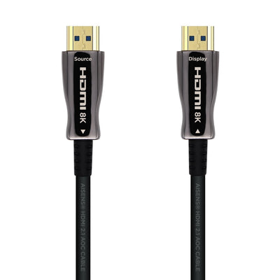 Aisens HDMI Cable V2.1 Aoc Ultra High Speed / Hec 8K@60HZ 4K@120HZ 4:4:4 48Gbps, a/m-a/M, Black 15M — image 1