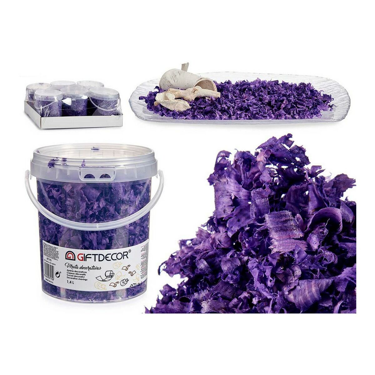 Decorative Shavings Gift Decor 13 x 14 x 14 cm