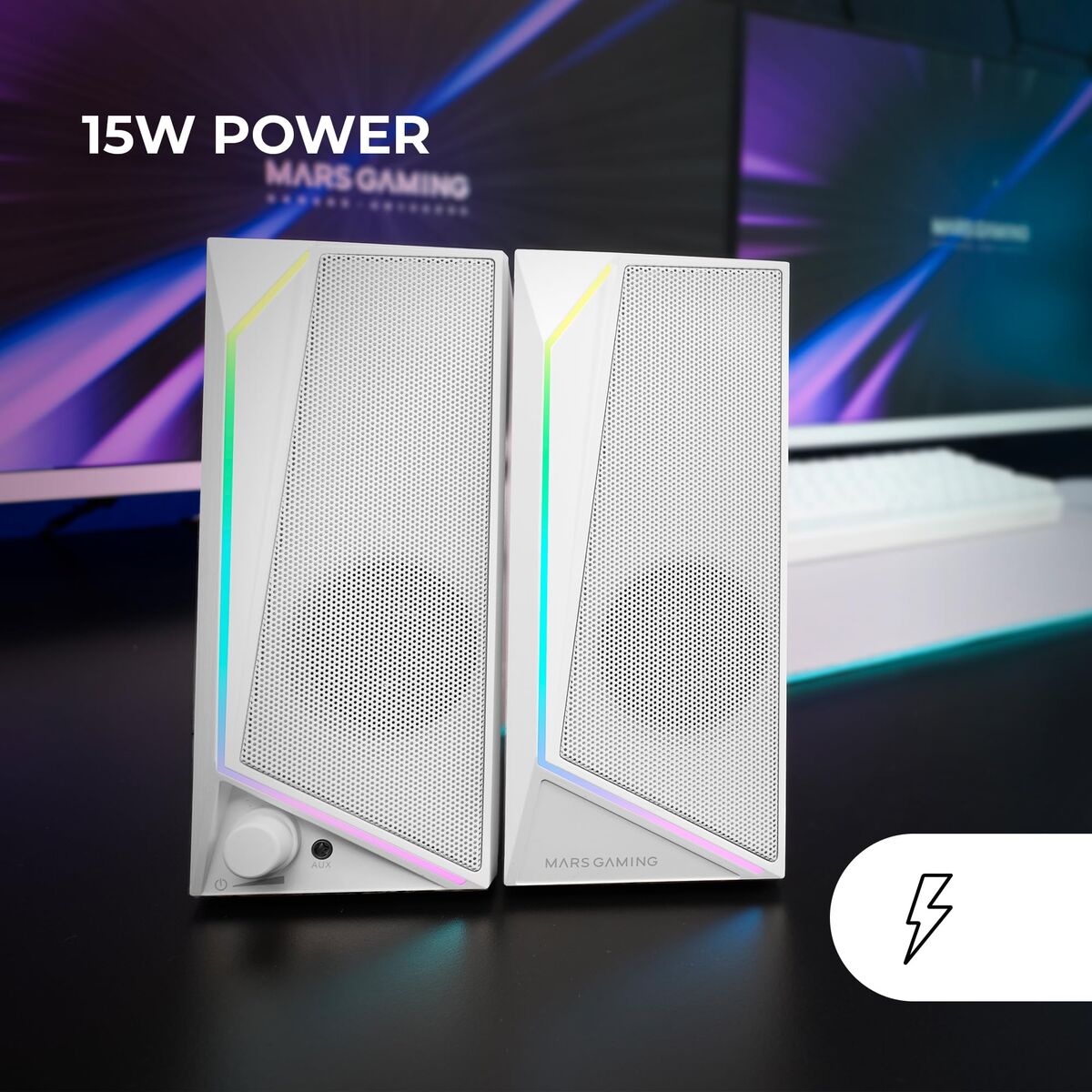 Mars Gaming Pc Speakers Mars Gaming Ms72W White 15 W 4 W