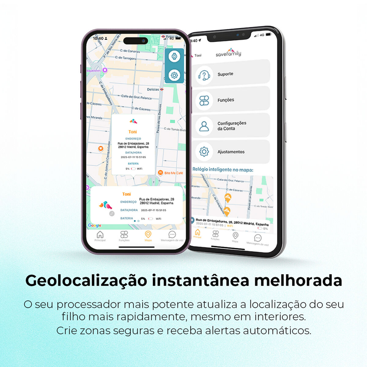 Savefamily Smartwatch Savefamily Green Silver