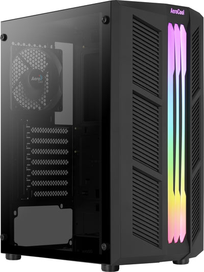 Aerocool PC Case Prime Black Front With Lineas RGB Panel Side Glass Tempered Without Power Supply — image 1