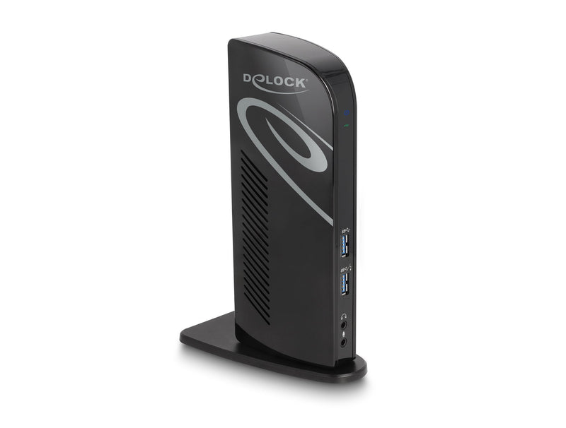 Delock D Estación Acoplamiento 4XUSB3.2 2x DISPLAYPORT 4K RJ45 Ethernet Audio Black