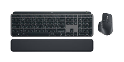 Logitech Keyboard Portuguese + Mouse Mx Keys S Combo RF Wireless + Bluetooth Graphite — image 1
