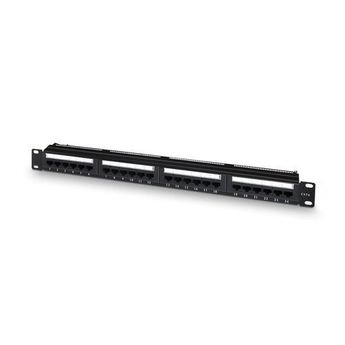 Aisens Patch Panel 24 Ports RJ45 CAT.6 UTP - 19 1U Dual Idc With Gestion Cables - Black — image 1