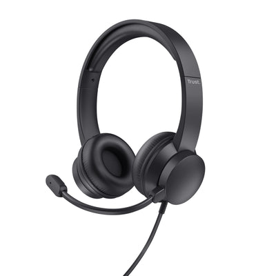 Trust Headphones Ayda With Microphone USB Black — image 1