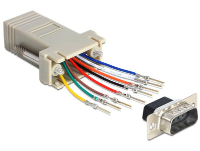Delock Adapter Sub-d 9PIN Male RJ45 Female Kit Assembly — image 1