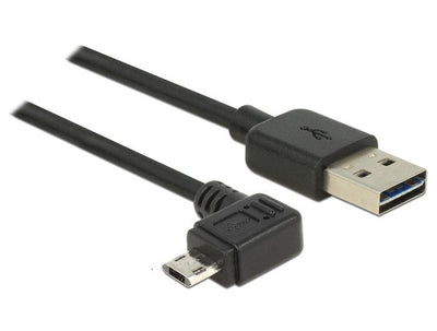 Delock 83846 Cable Easy-USB 2.0 Tipo-a Male Easy-USB 2.0 Type Micro-b Male Sesgado Hacia Izquierda And Hacia D — image 1