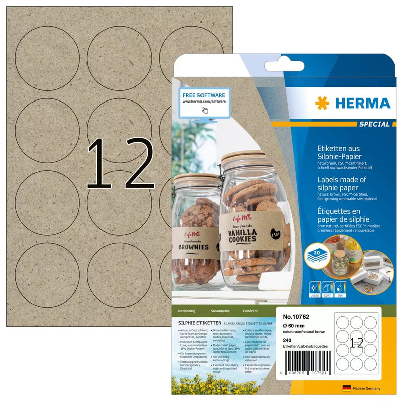 Herma Labels Silphie A4 20 Hojas 60MM Round