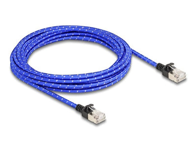 Delock 80380 RJ45 Network Cable Trenzado CAT.6A U/FTP Slim 5M Blue — image 1