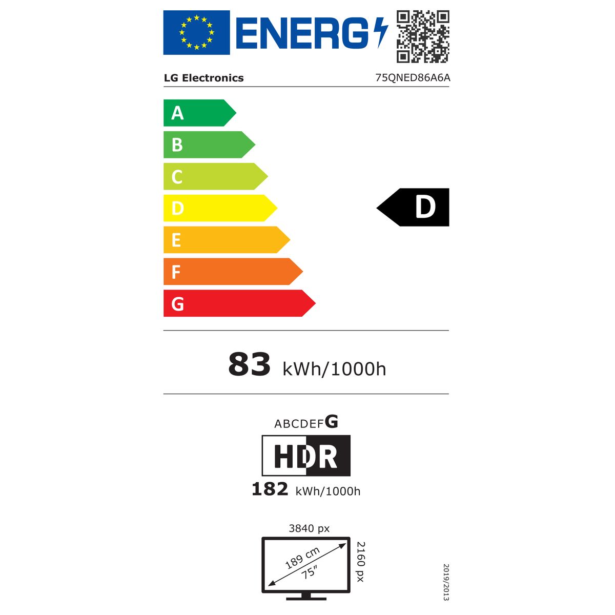 Lg Smart Tv Lg 75Qned86A6A  75 75" 4K Ultra Hd Led Hdr Lcd Amd Freesync Qned (Refurbished A)