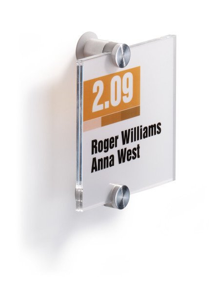 Durable Crystal Sign - Stand Label - Fijación Door