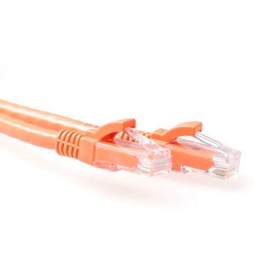 Orange 20 Meter U UTP CAT.6A Patch Cable Snagless With RJ45 Connectors