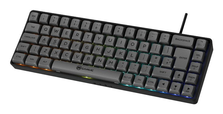 Gamiac Keyboard Mecánico Tkl RGB69G Sf Kailh Blue Black/Cinz