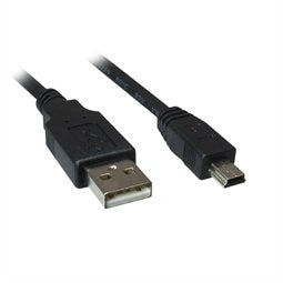 Sharkoon 4044951015580 USB Cable 3M 2.0 USB a Mini-usb B Black