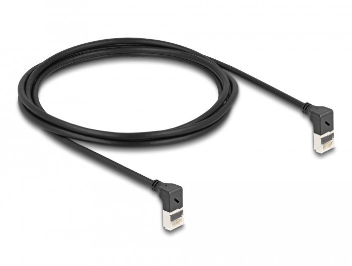 Delock Network Cable RJ45 CAT.6A S/FTP Slim 90° Oben / Oben Angular 2M