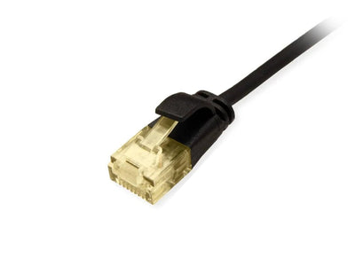Equip Network Cable CAT.6A Slim U UTP 2x RJ45 3.00M Black Lszh — image 1