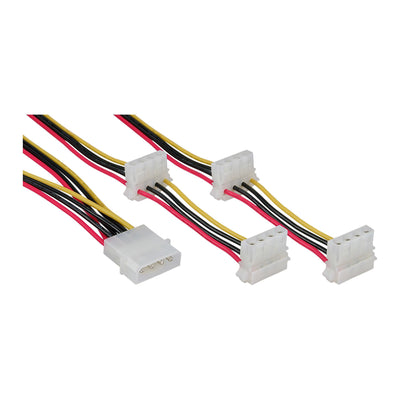 Inline Power Internal 1X Molex 4 Pines a 4X Molex 4 Pines 0,45M + 0,55M — image 1