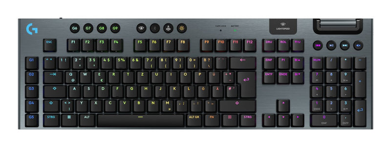 Logitech G G915 X Lightspeed Keyboard Set USB + RF Wireless + Bluetooth Qwertz German Black