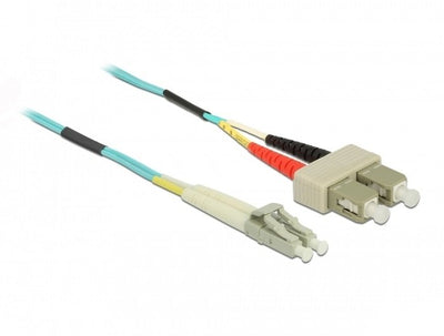 Delock Cable 86564 Fibre Optic 1M Lc Sc OM3 Colour Aguamarina — image 1