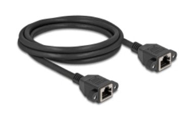 Delock Network Cable Alargador S FTP RJ45 Connector Female a RJ45 Connector Female CAT.6A Flache Version 2M Bl