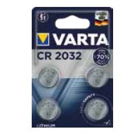 Varta Battery Button Lithium Coin CR2032, 3 Voltios, Battery 4 Pieces 6032101404