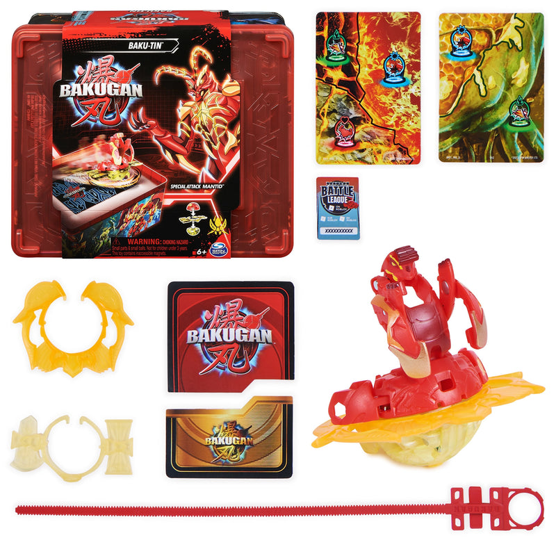 Spin Master Bakugan 2023 Baku-tin With Special Attack Mantid, Set Of Habilidad With Box Of Almacenamiento, Fig