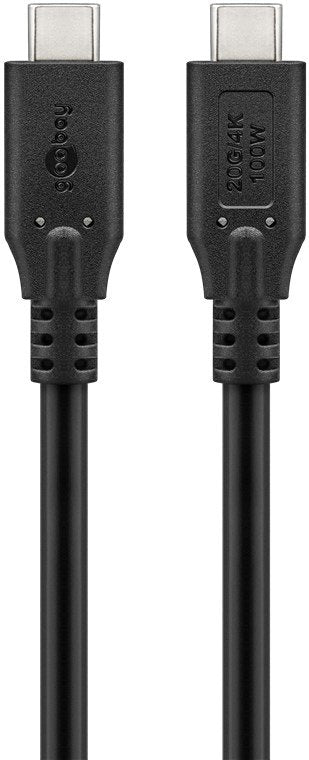 Goobay 74196 USB Cable USB4 Gen 2X2 1,5M USB C Black