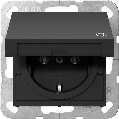 Gira 4454005 Schuko Kd System 55 Black M